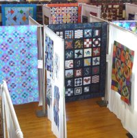 quilts at a show